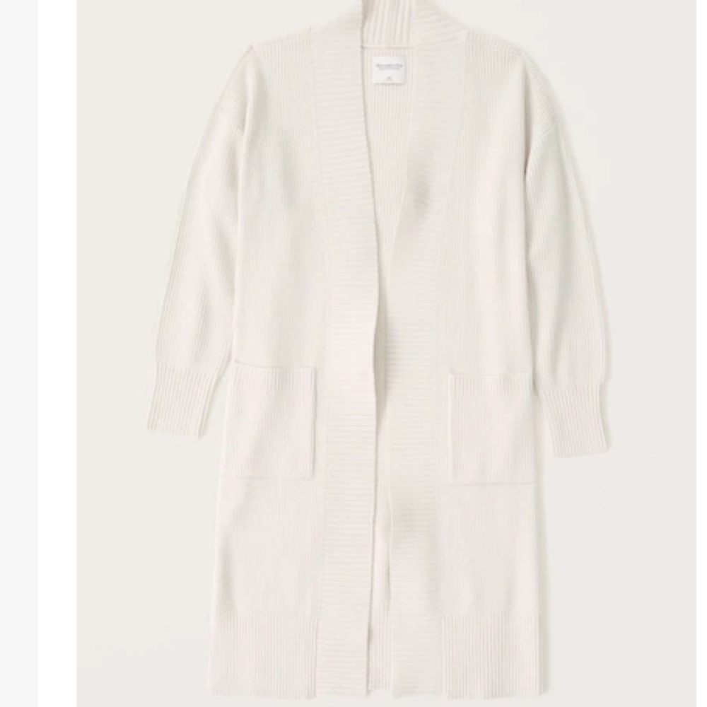 Abercrombie Cream LuxeLoft Duster Cardigan